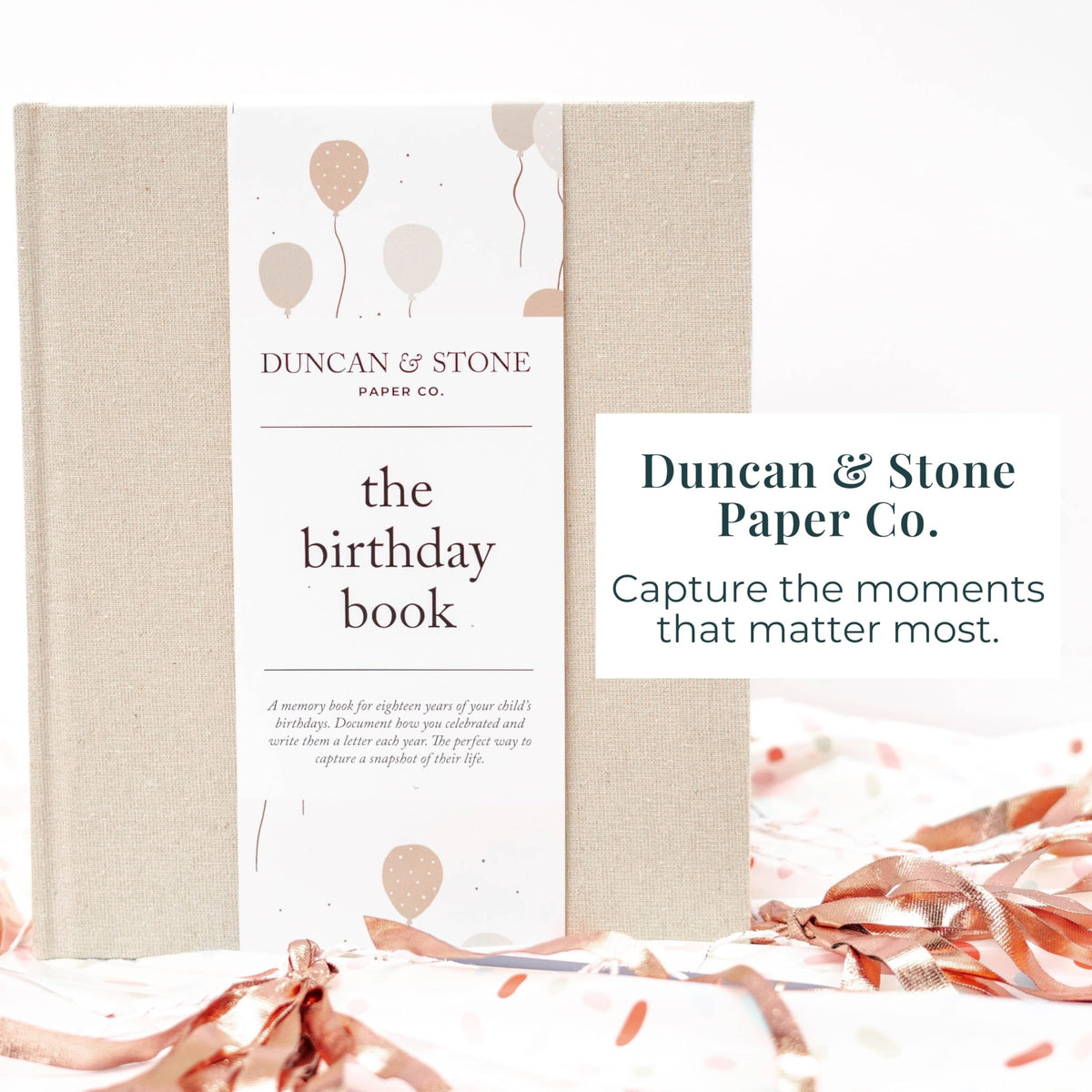 Libro de Cumpleaños Duncan & Stone para Bebés y Álbum de Memoria
