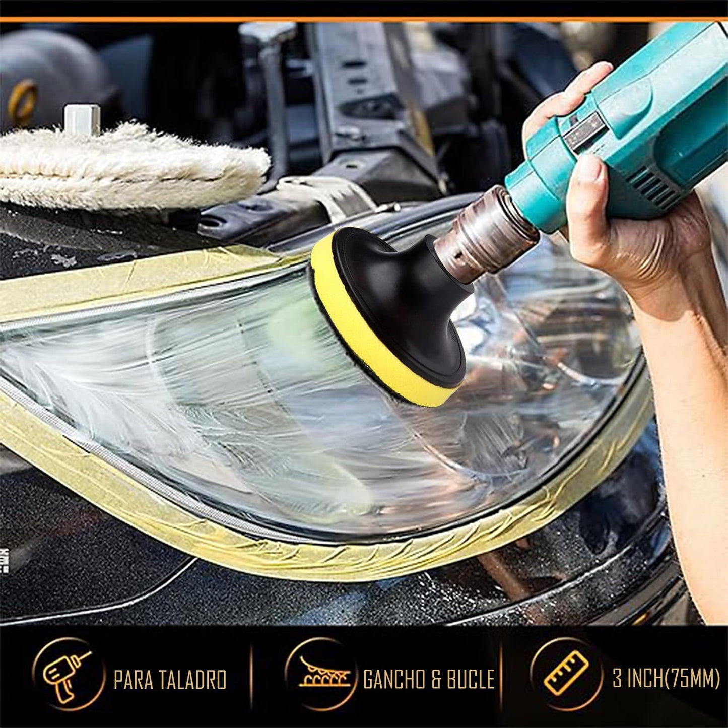 Kit de Restauración de Faros Delanteros y Traseros con Pulidor y Restaurador de 85 g