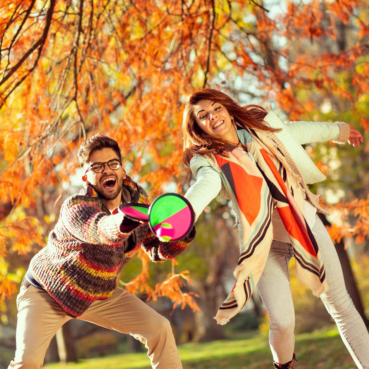 Juego de Pelotas de Lanzamiento y Captura TOODOO Negro, 3 Juegos de Pala y Pelotas para Deportes y Playa