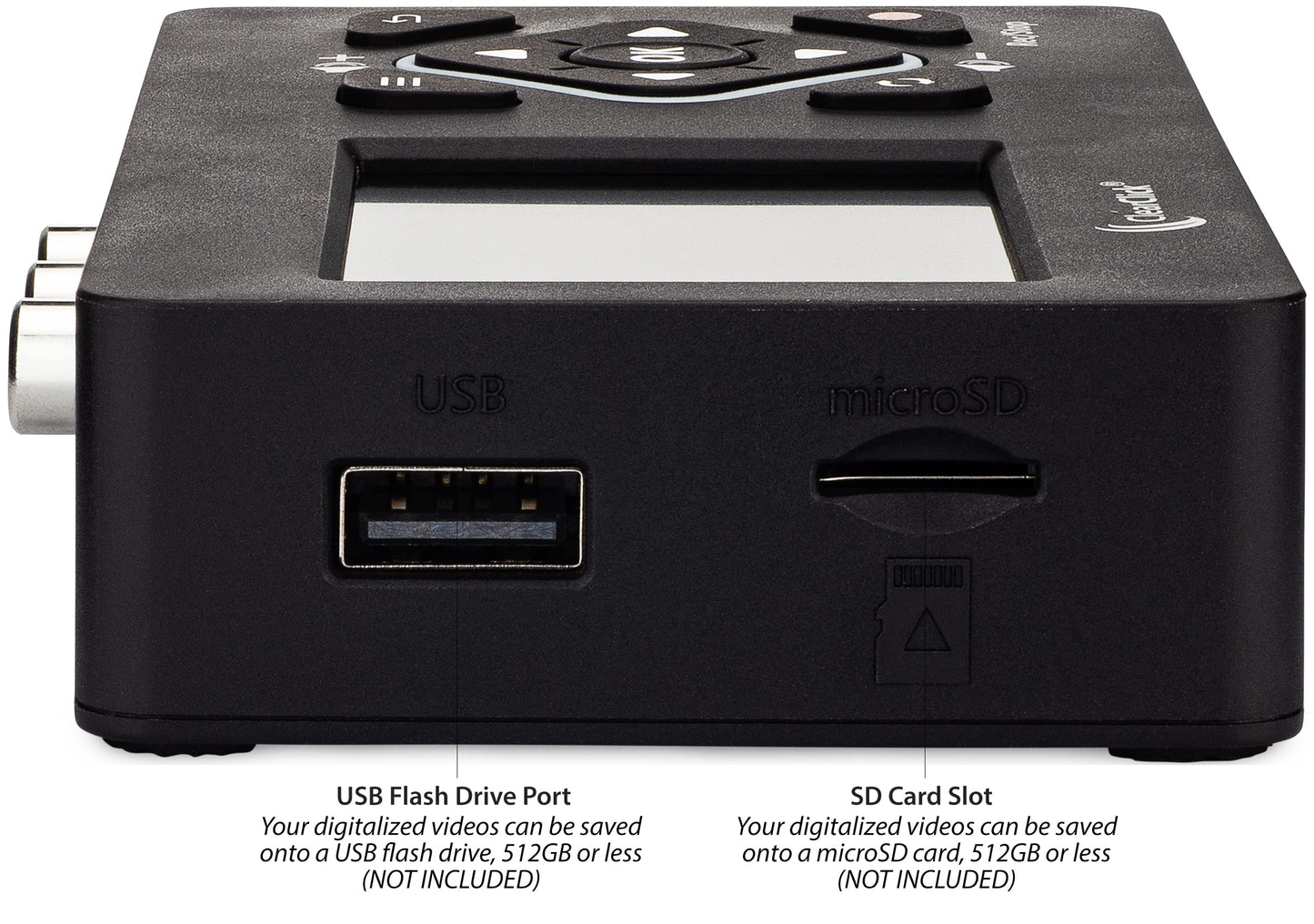 ClearClick Video to Digital Converter 2.0 (Segunda generación) Mini edición - Grabar vídeo de VCR, Cintas VHS, AV, RCA, Hi8, videocámara, DVD, Sistemas de Juegos