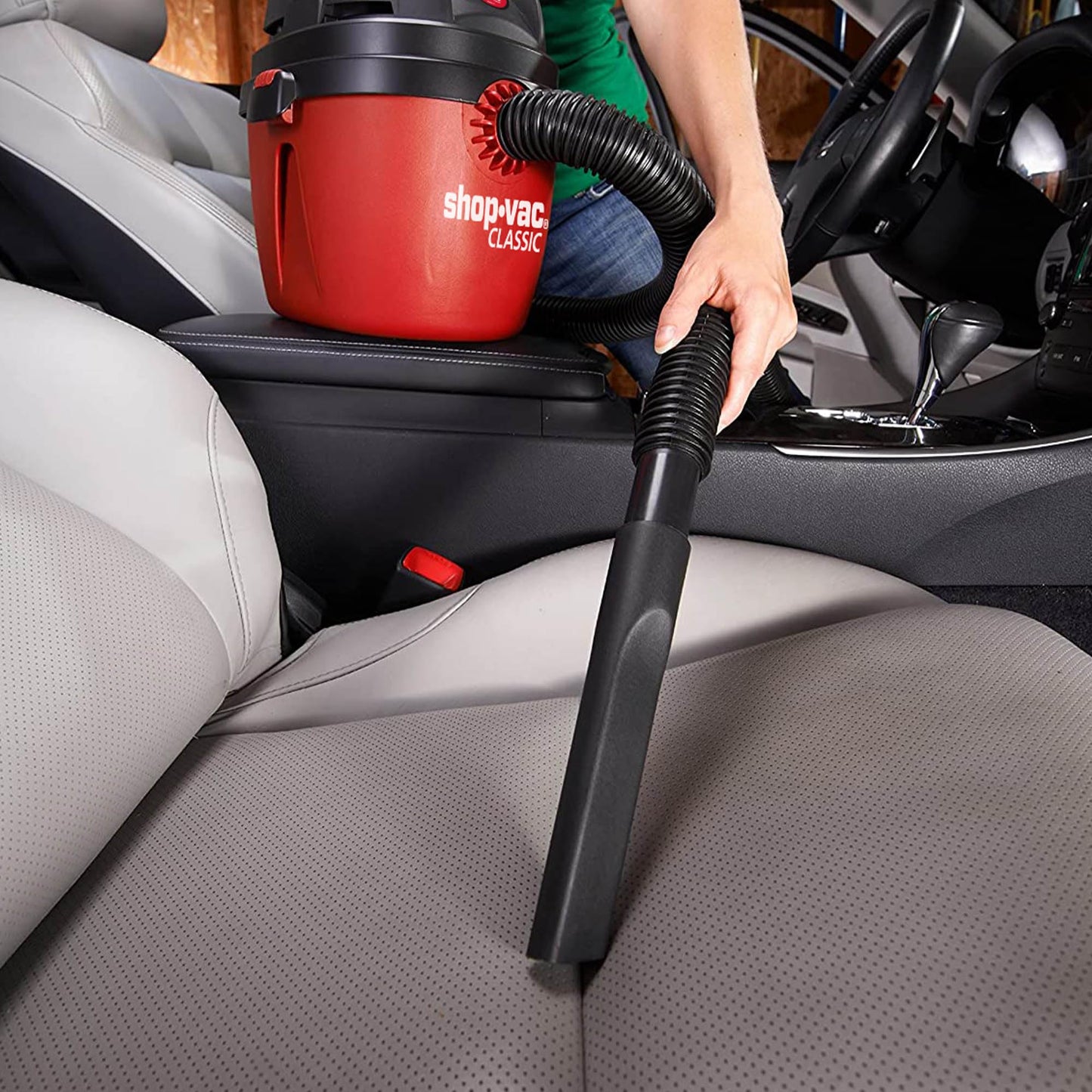 Aspiradora Portátil Shop-Vac Compacta Soporte de Pared Mango Plegable Accesorios