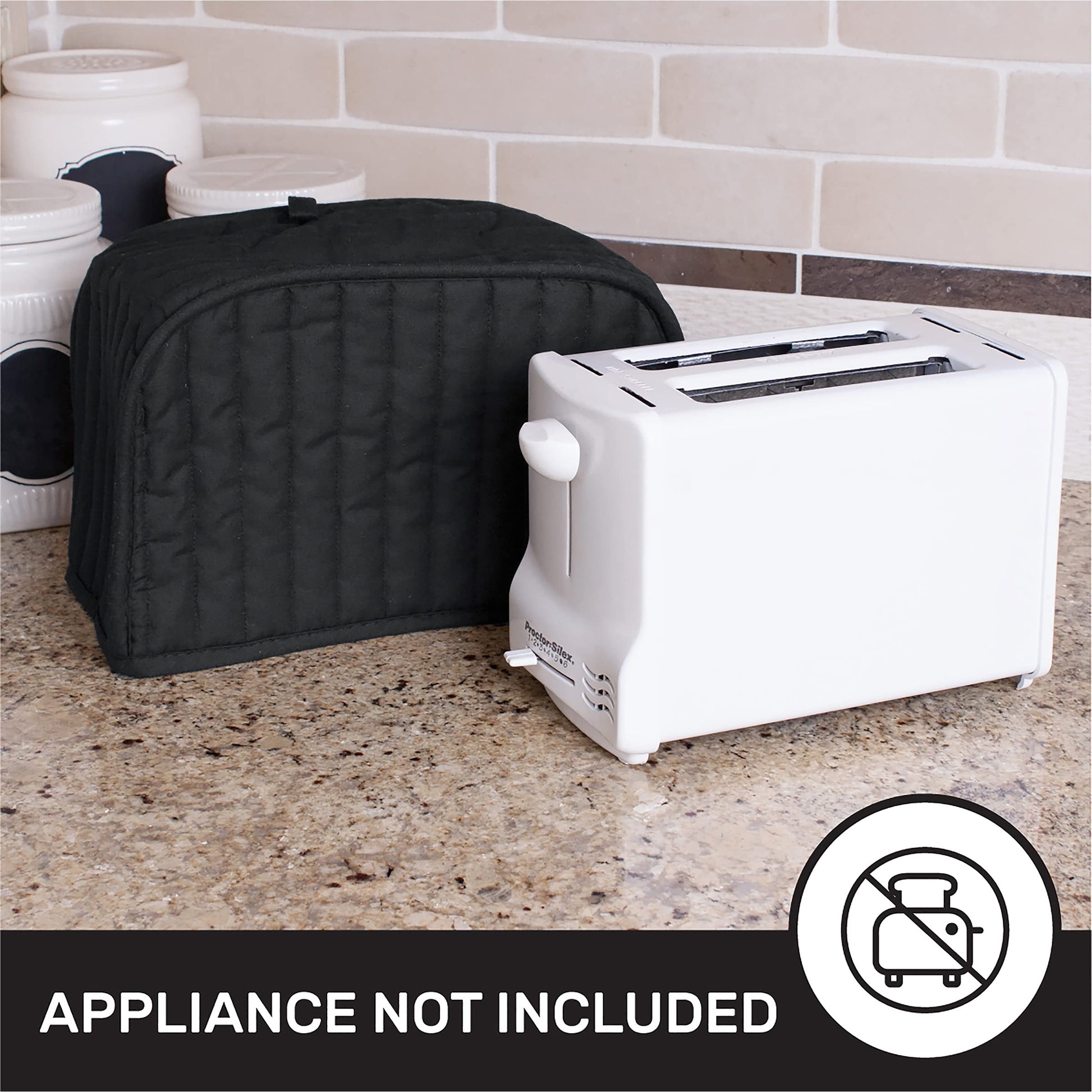 Ritz Protector acolchado para licuadora, Cobertor para tostador de 2 rebanadas, Negro, 2-Slice Toaster Cover, 1