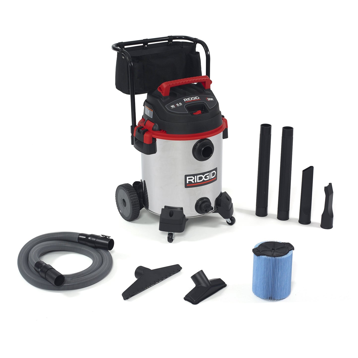 Aspiradora en Húmedo/Seco Ridgid 1610RV Rojo Acero Inoxidable 16 Galones