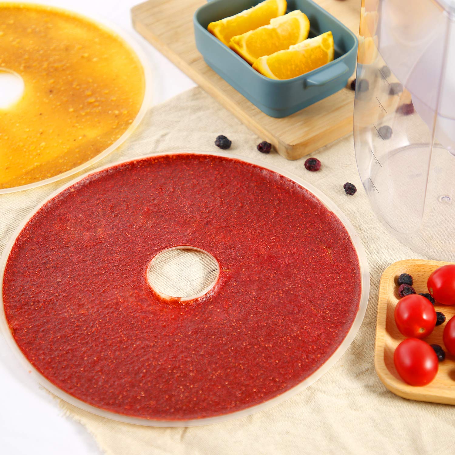 COSORI Food Dehydrator Machine Fruit Roll Sheets, BPA-Free Dehydrator Sheets for Round Dehydrator for Jerky Meat Beef Fruit, C165-2FR,2Pack