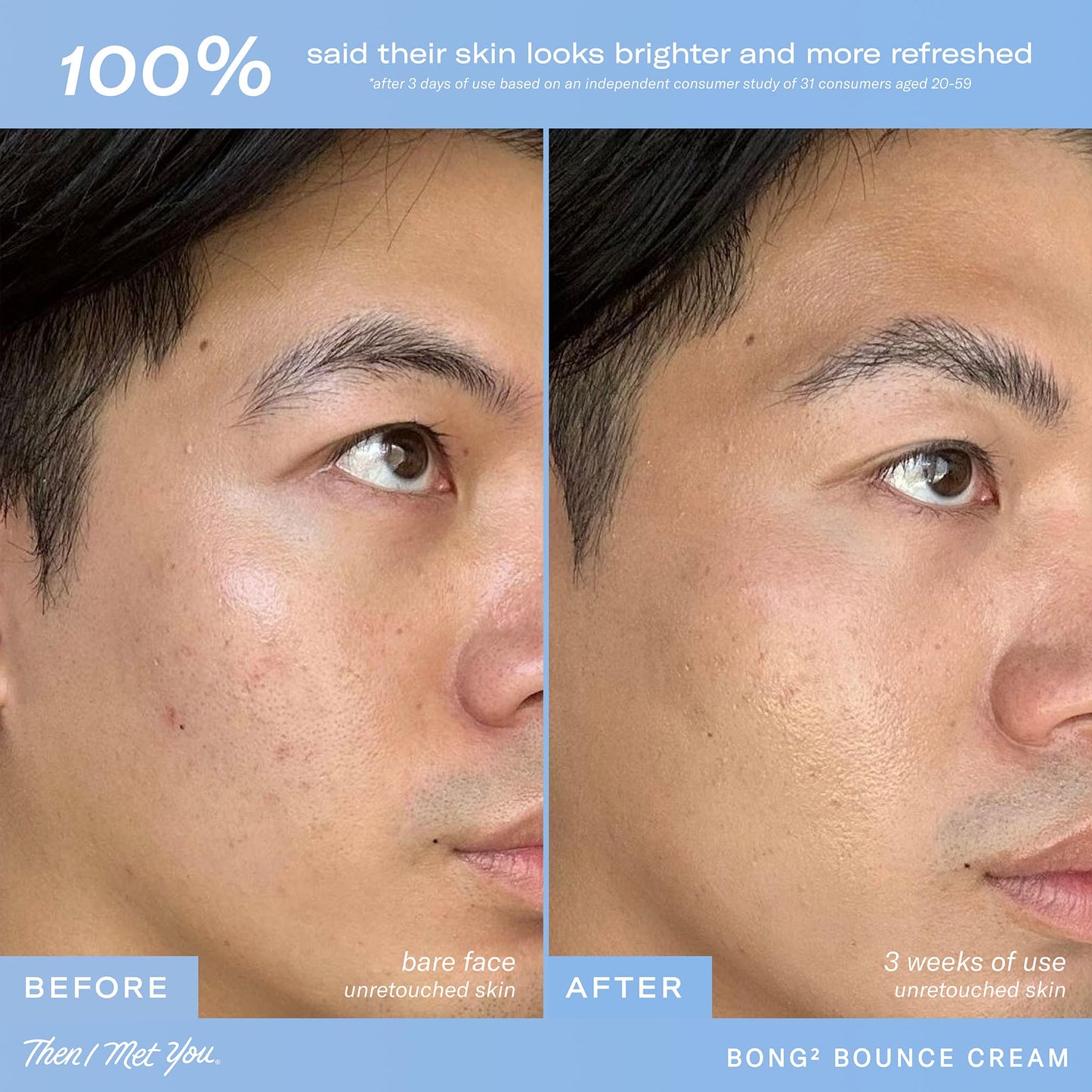Then I Met You- Bong² Bounce Cream, crema hidratante ligera en gel con efecto barrera y extracto de hallabong, ácidos grasos omega 3