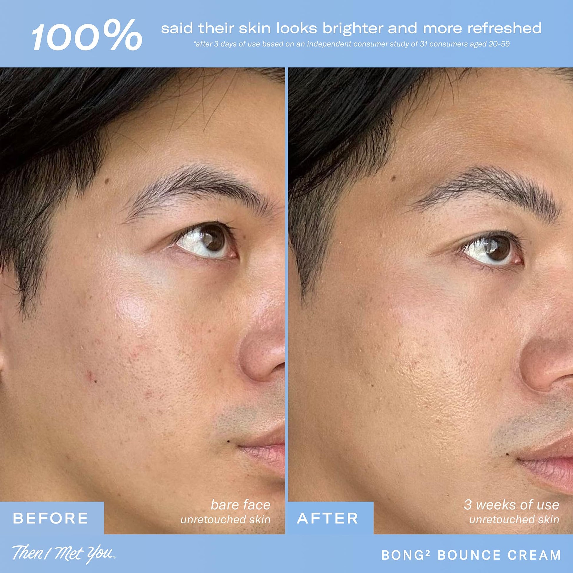 Then I Met You- Bong² Bounce Cream, crema hidratante ligera en gel con efecto barrera y extracto de hallabong, ácidos grasos omega 3