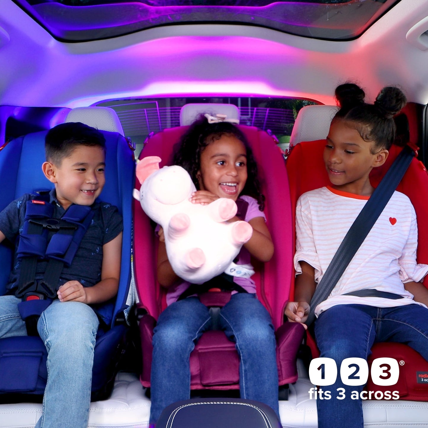 Diono Radian 3R, asiento de coche convertible 3 en 1, orientado trasero y orientado hacia adelante, asiento de coche de 10 años, ajuste delgado de 3 pulgadas, flor rosa