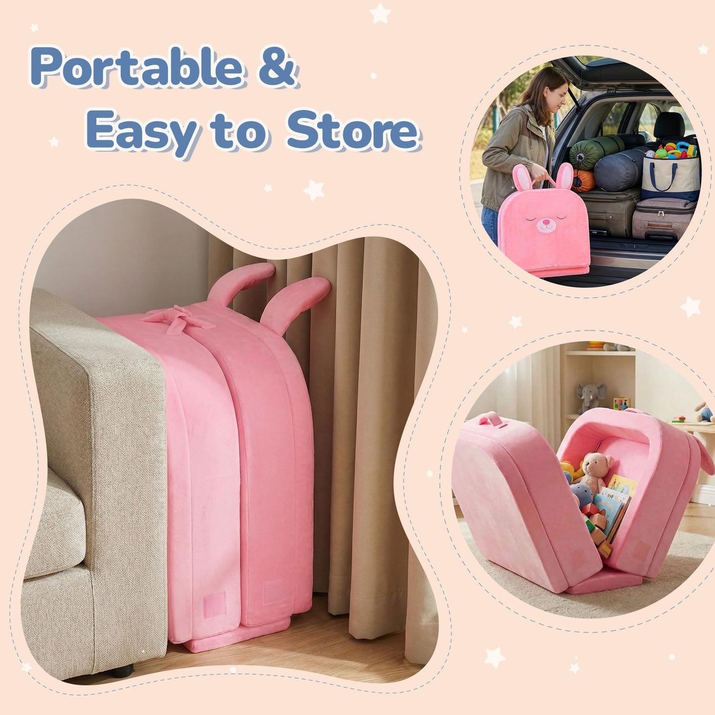 Zelladorra - Cama de viaje para niños, cama portátil para niños pequeños