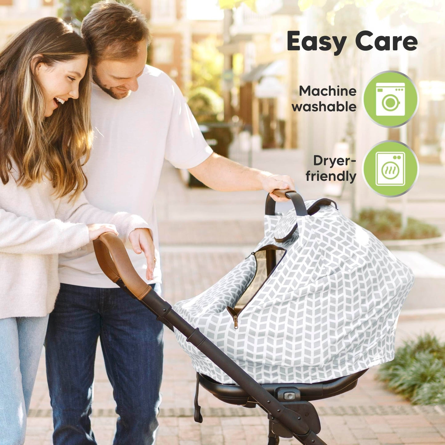 KeaBabies - Funda para asiento de coche de invierno para bebé, recién nacido, ajuste universal, para bebé niña, niño, transpirable, manta ligera, fácil de usar, toldo para carriola, lluvia, viento