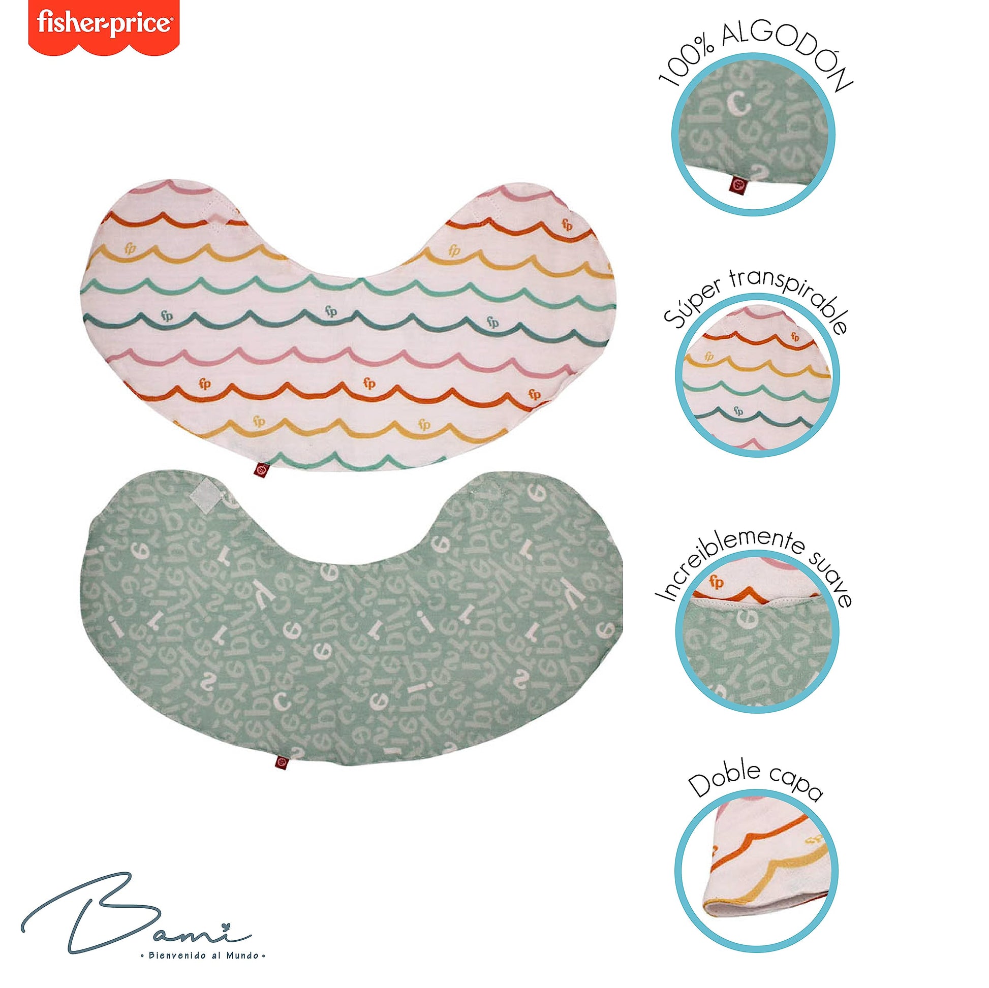 FISHER PRICE - BABERO Y REPETIDOR MUSELINA NE