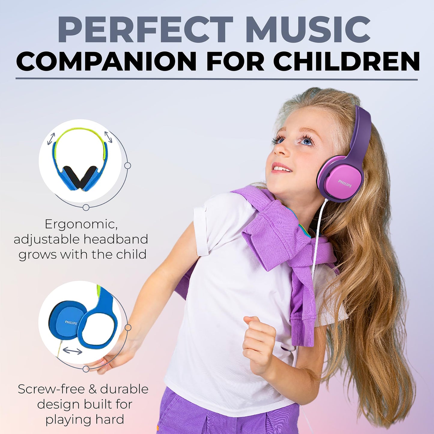 Auriculares In-Ear Philips Coolplay SHK2000PK con Limitador de Volumen para Niños