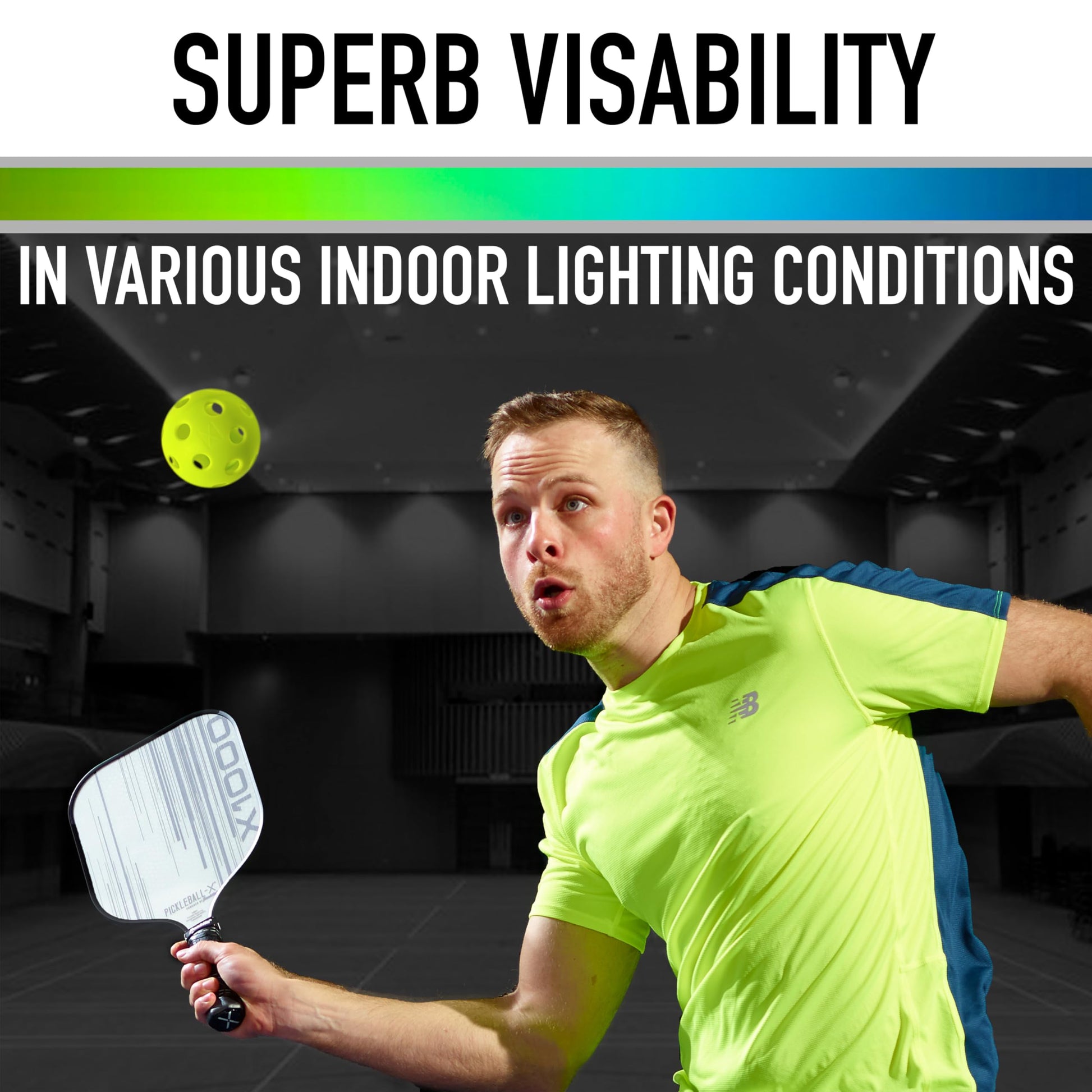 Franklin Sports X-26 - Bolas de Pickleball para Interiores - Bolas de Pickleball para Interiores - Bolas de Torneo aprobadas por Estados Unidos (USAPA) - Paquete de 3 - Verde Lima
