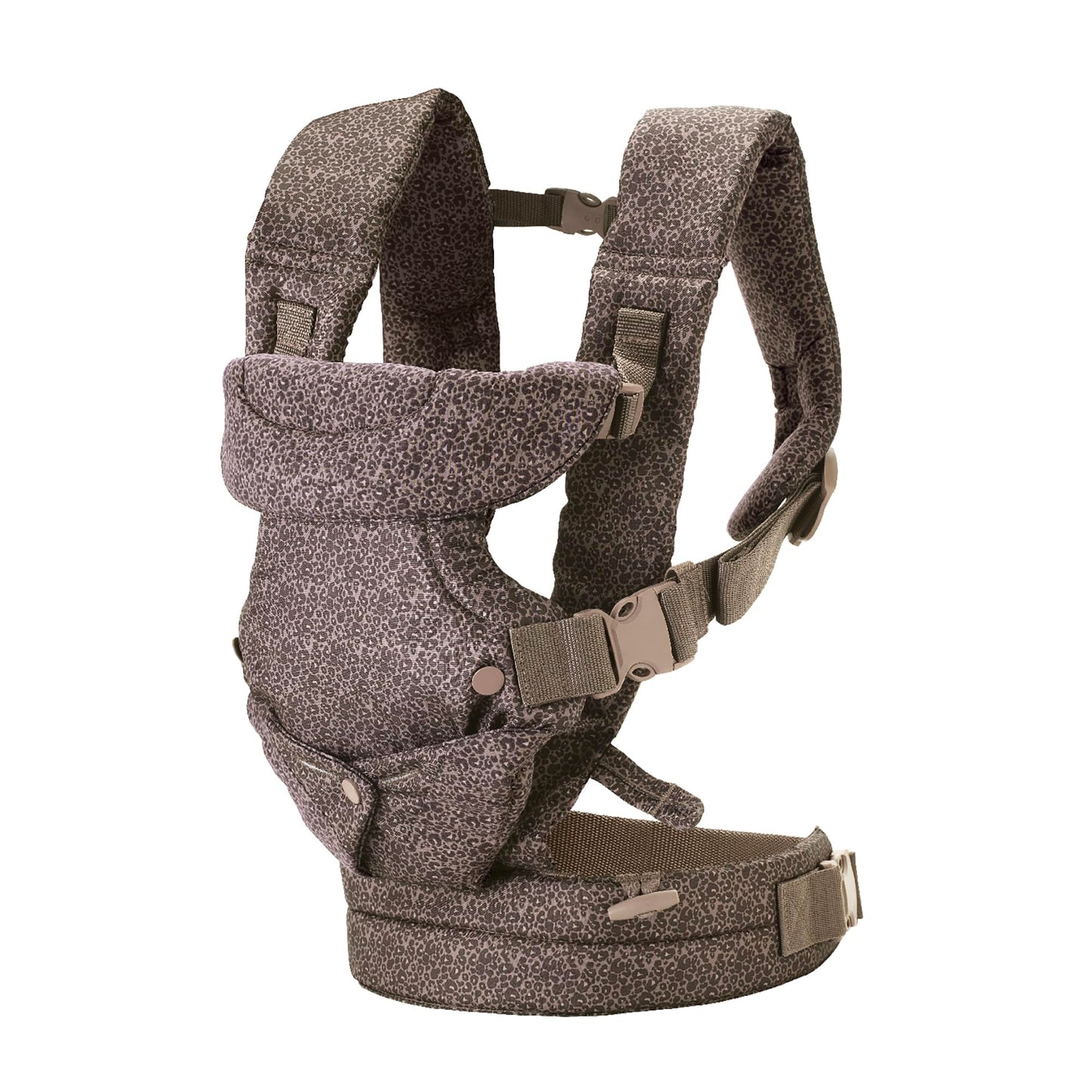 Infantino Flip Advanced Portabebés 4 en 1 – Ergonómico, Convertible, frontal y frontal hacia fuera Portabebés delantero y trasero para recién nacidos a niños pequeños 8-35 libras, leopardo