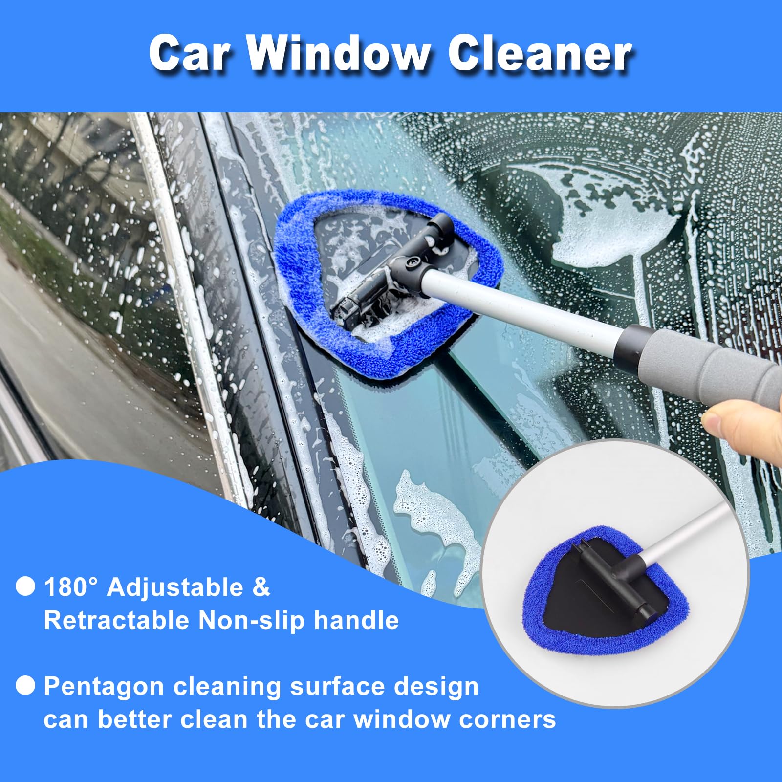 Kit de limpieza de interiores, kit de limpieza de interiores de coche, 17 piezas con aspiradora de mano, cepillos de detalles de coche, herramienta de limpieza de parabrisas, suministros de limpieza