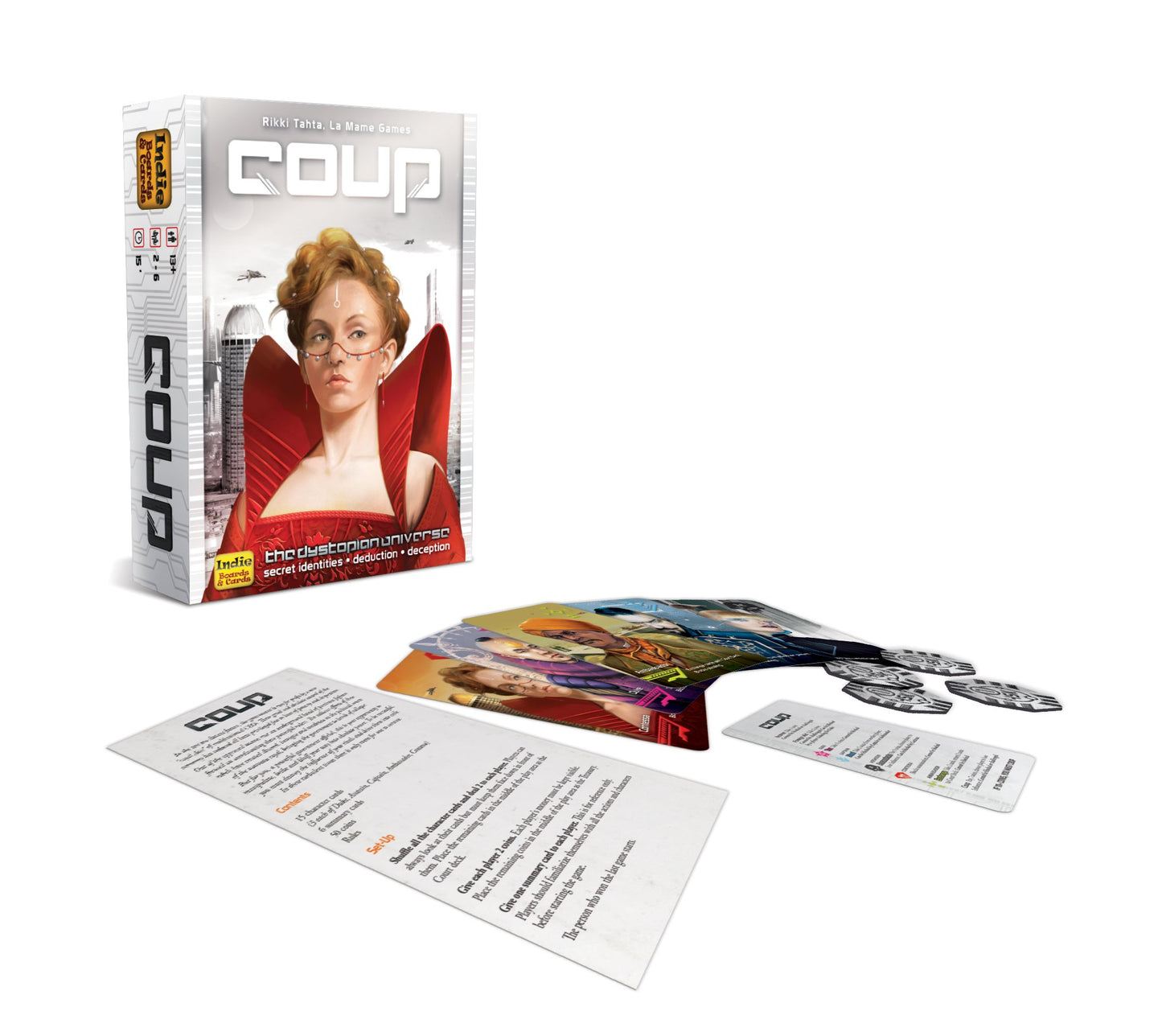 Indie Boards & Cards Juego de Cartas Coup (The Dystopian Universe)