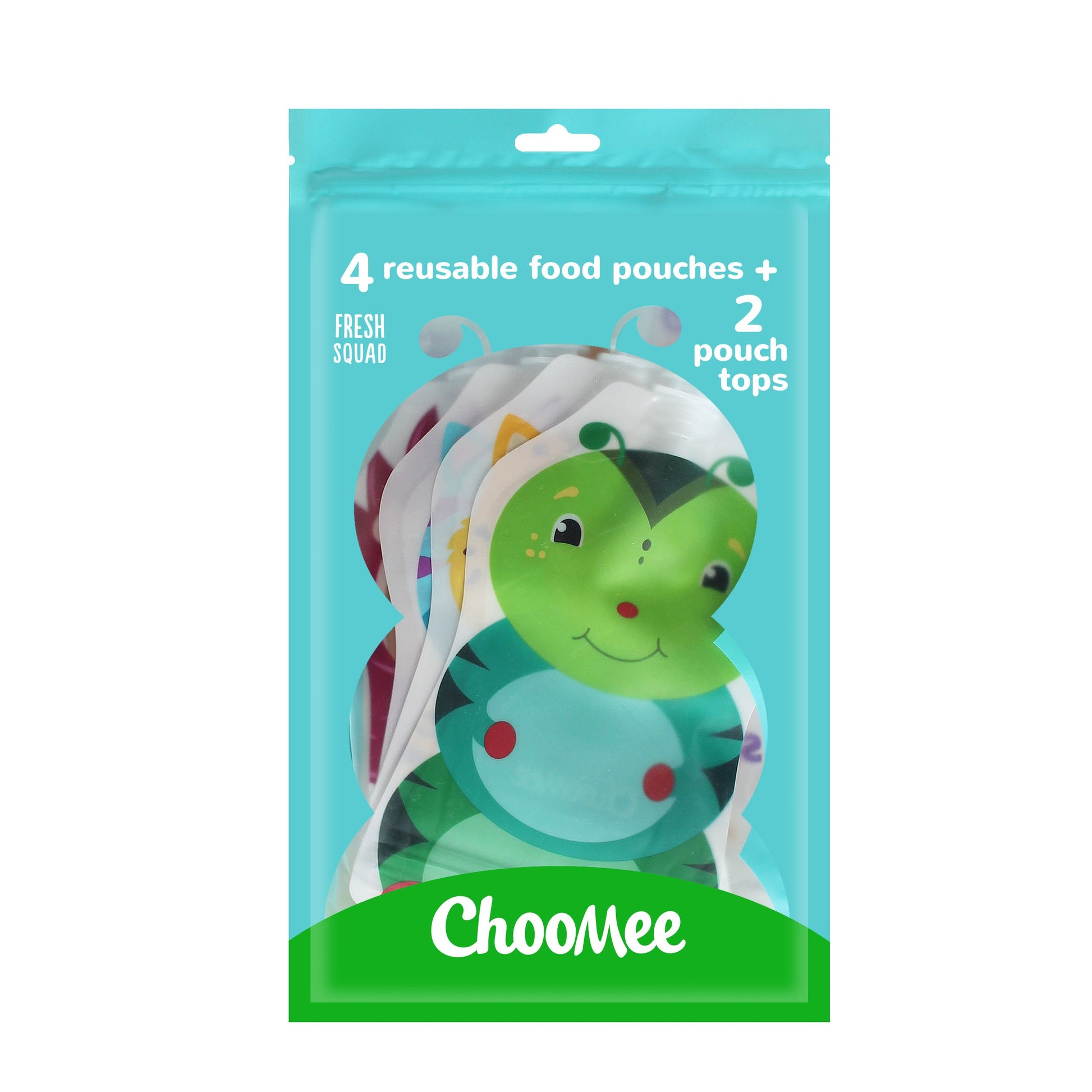 ChooMee Snack'n - Juego de funda reutilizable, Pouch + SoftSip