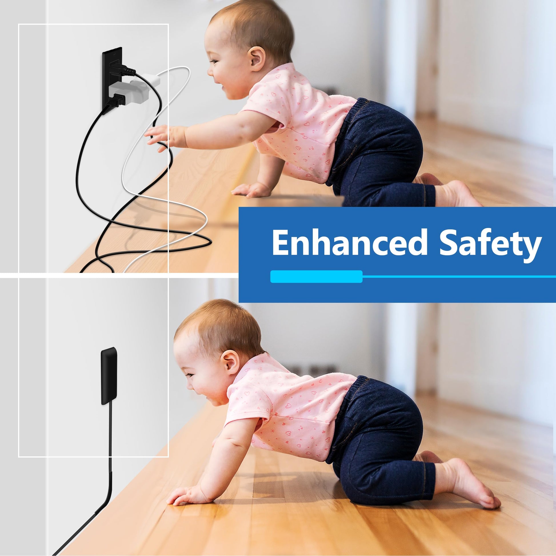 LIDER Extensor de salida con 3 receptáculos, 12 W USB tipo A y USB tipo C, puerto USB, enchufe ultrafino de placa de pared con extensor de cable, tira de alimentación de 3 tomas, cara plana, cable de