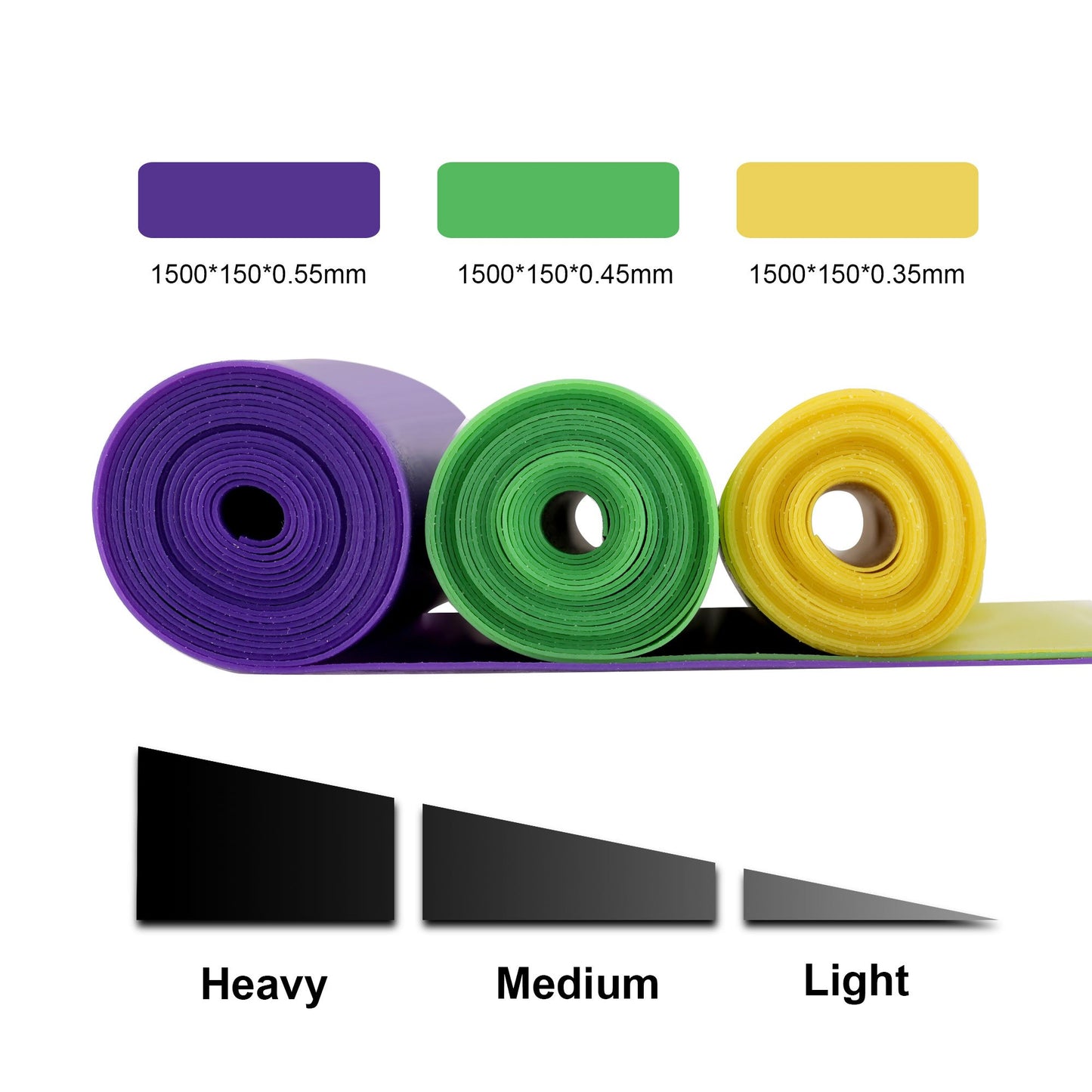 Juego de Bandas de Resistencia Planas OSA Multicolor para Yoga y Entrenamiento de Fuerza