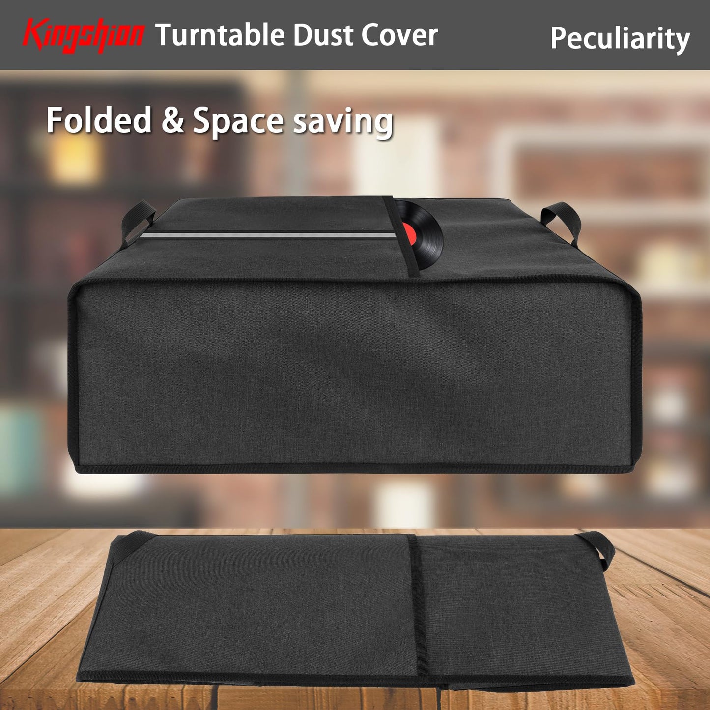 Funda Protectora Kingshion gris oscuro Compatible con Tocadiscos SL-Q300/SL-B250/SL-B260/SL-BD20/SL-BD27/SL-BD35/SLD-20/SL-PC11/SL1200/SL1210 Pioneer PLX 1000