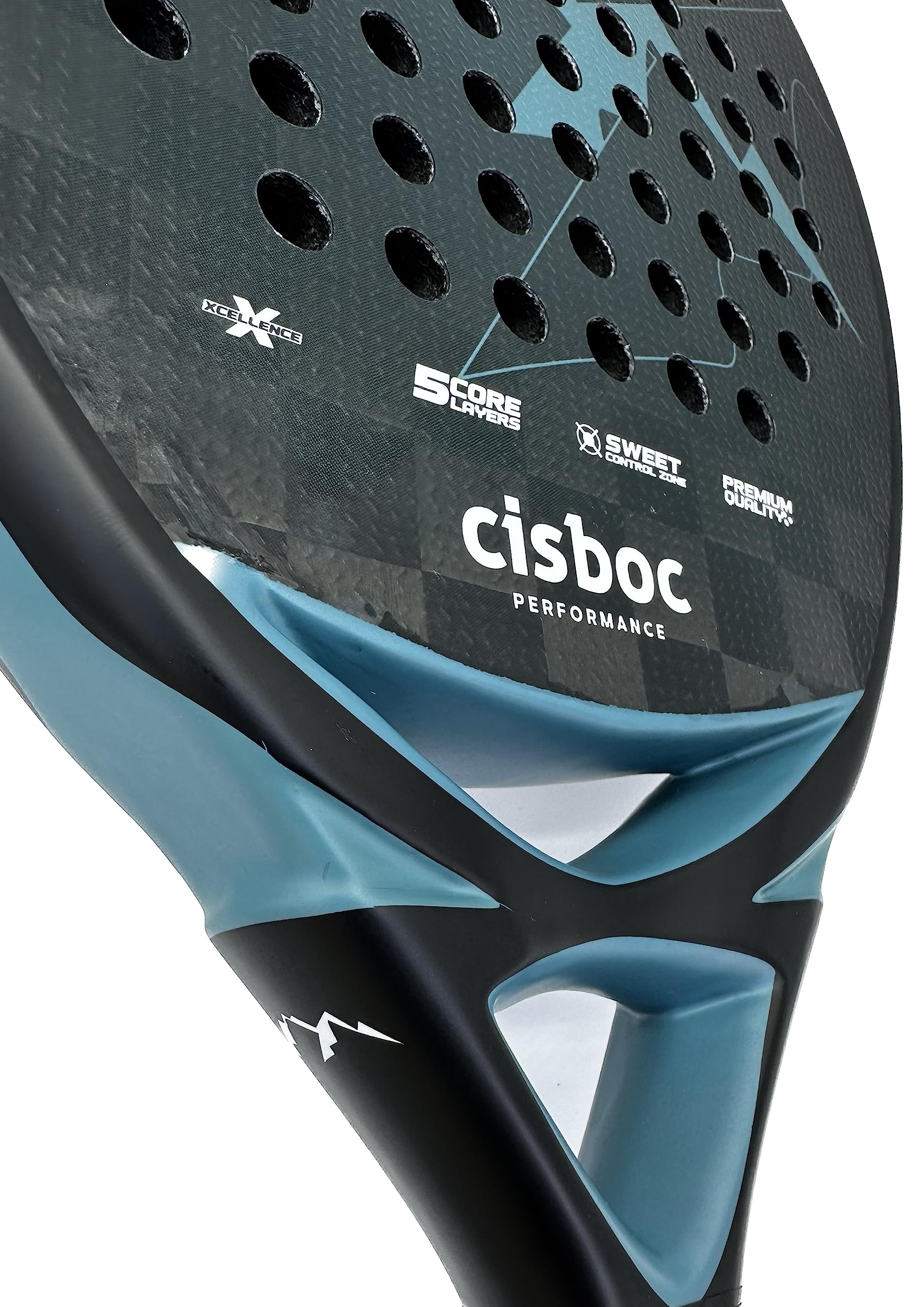 CIS Comfort Innovation Supply Raqueta de Pádel CISBOC Performance de 12k Carbon Fiber, 3D Surface y Soft EVA Drop Shot