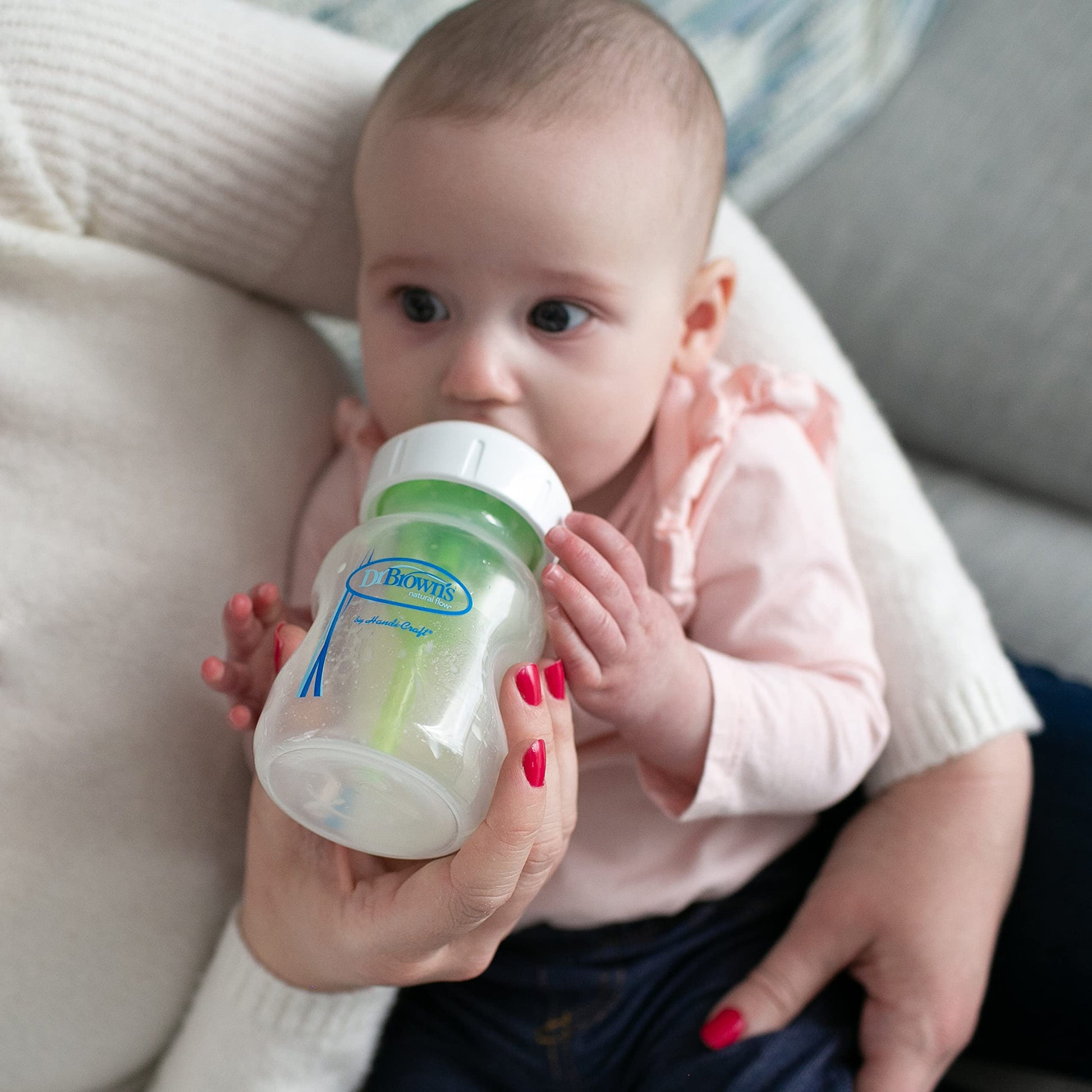 Dr. Brown's Natural Flow® Preemie Flow™ - Tetina de silicona para biberón, flujo más lento, 0 m+, 100% silicona, 6 unidades