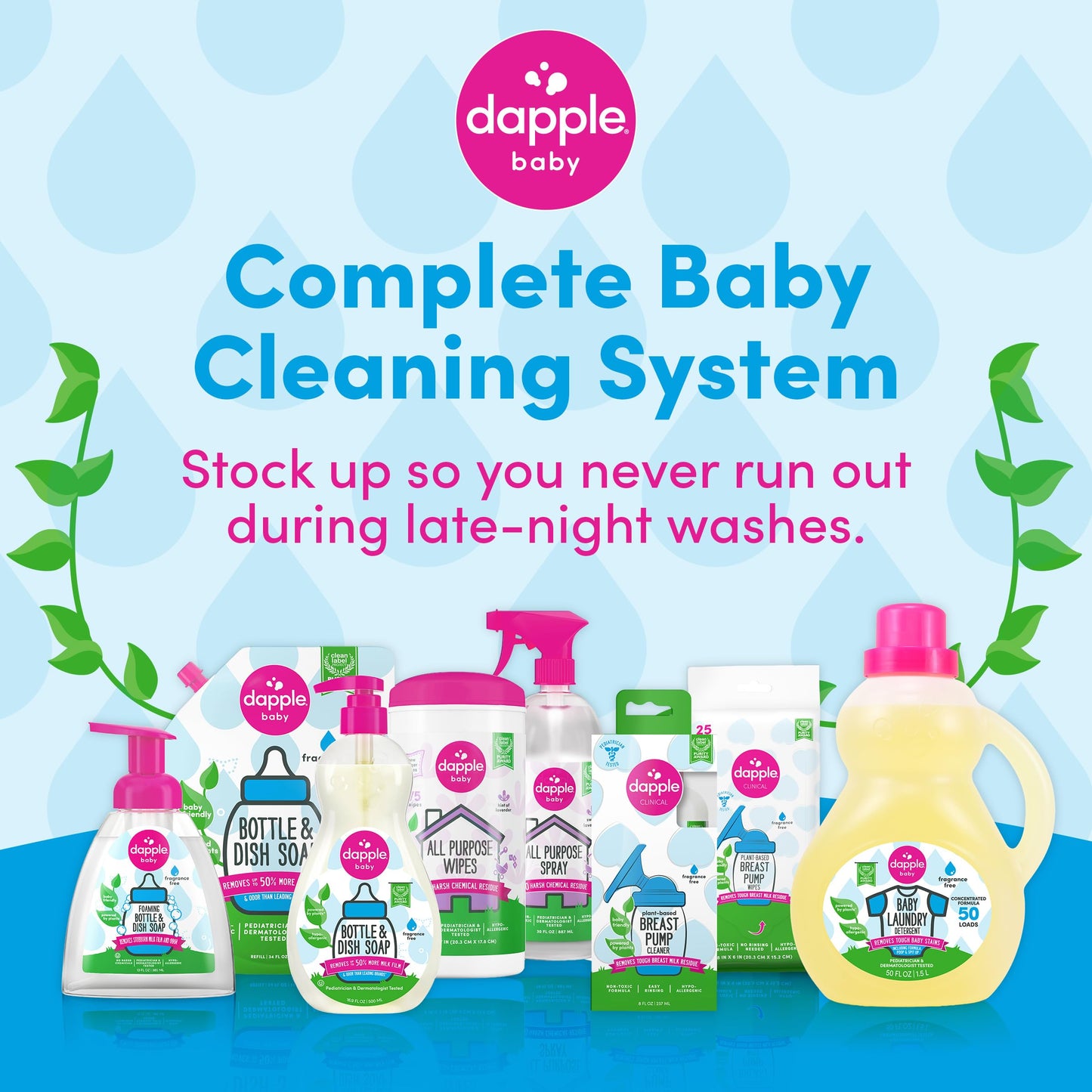 Dapple Baby Bottle and Dish Liquid, Lavender, Travel Size, 3 Fluid Ounce