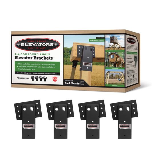 Elevadores 4x4 Soportes de Elevador, Acero de Grado de construcción de Doble ángulo, Ideal para Soportes de Caza, Casas de árboles, Cubiertas y más, Paquete de 4
