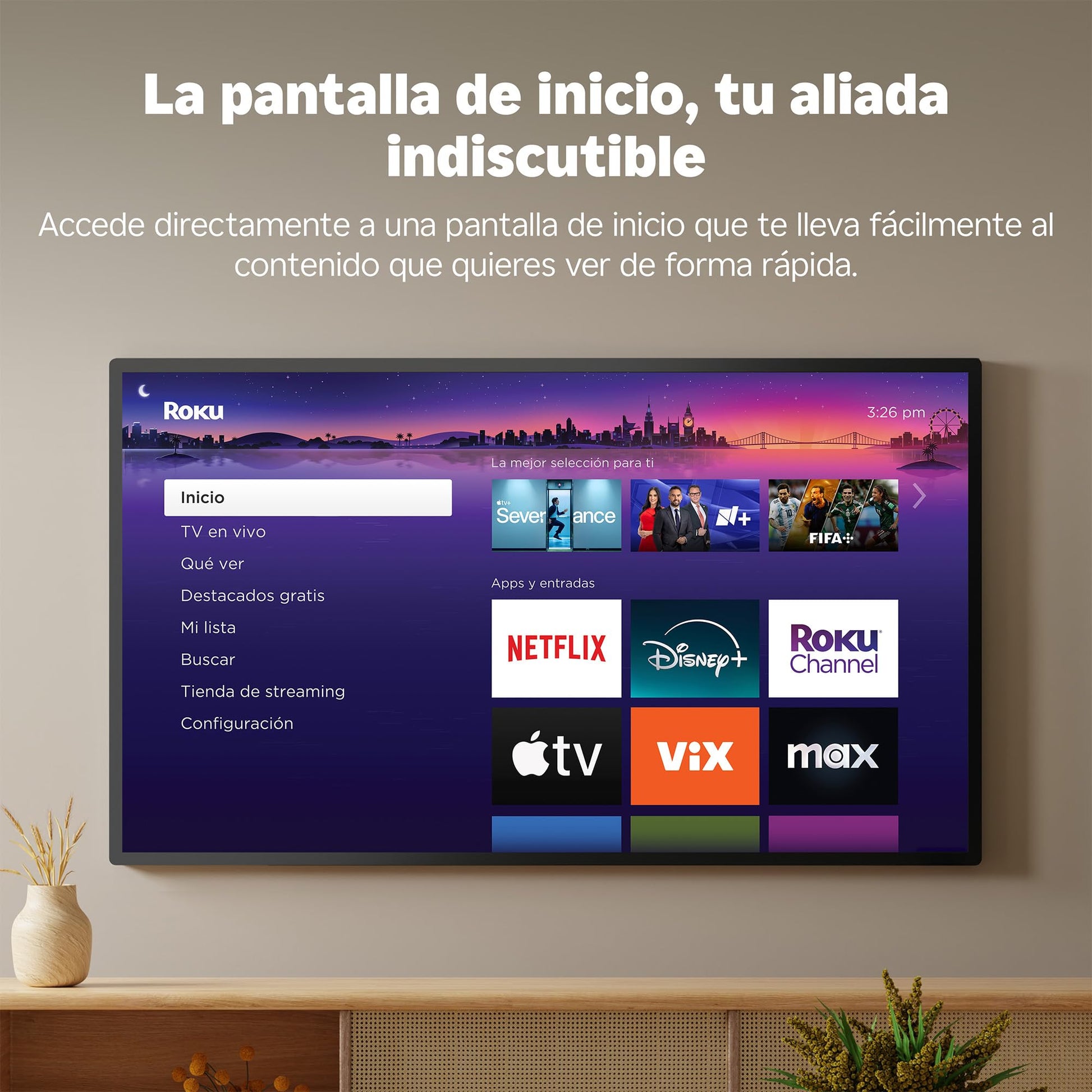 Dispositivo de Streaming Roku HD 2025 con Control Remoto por Voz para TV en Vivo y Gratis