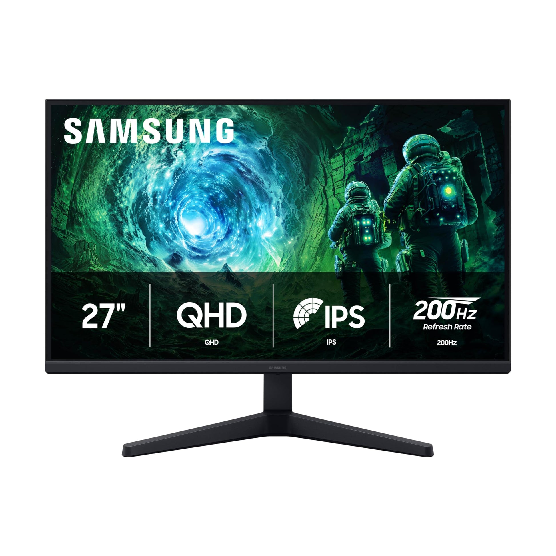 SAMSUNG - Monitor para juegos de resolución QHD Odyssey G5 G53F de 27 pulgadas, HDR10, frecuencia de actualización de 200 Hz, panel IPS, AMD FreeSync Premium, ecualizador negro, interruptor de fuente