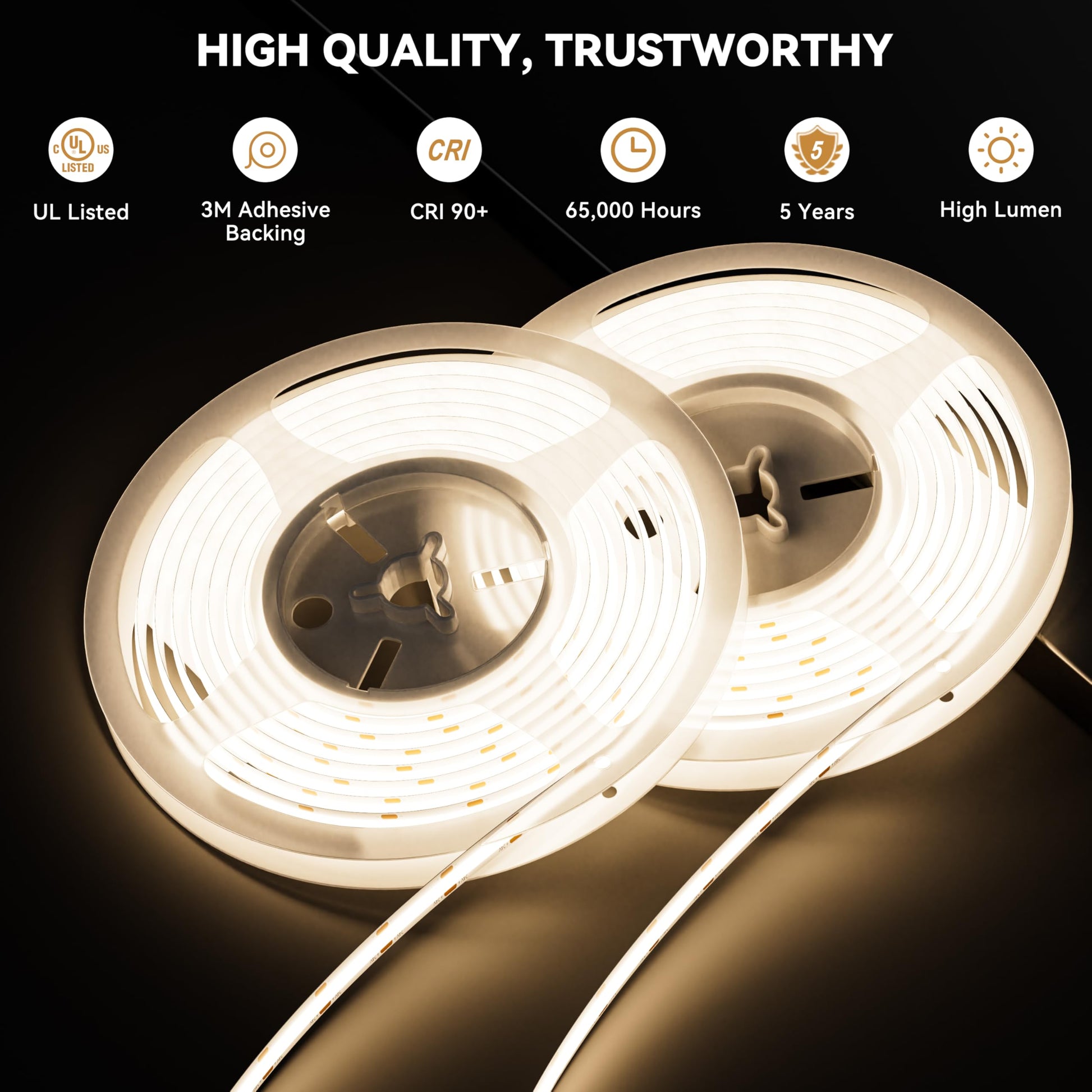 Tira de Luces LED PAUTIX Blanco Natural Superbrillantes 15 m CRI90+ para Gabinetes y Proyectos de Bricolaje
