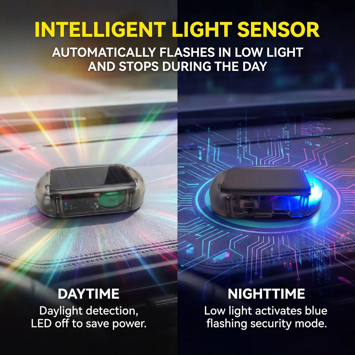 Dispositivo de Alarma Simulado ANKI HAPPIGO Rojo con Luz LED Antirrobo para Coche