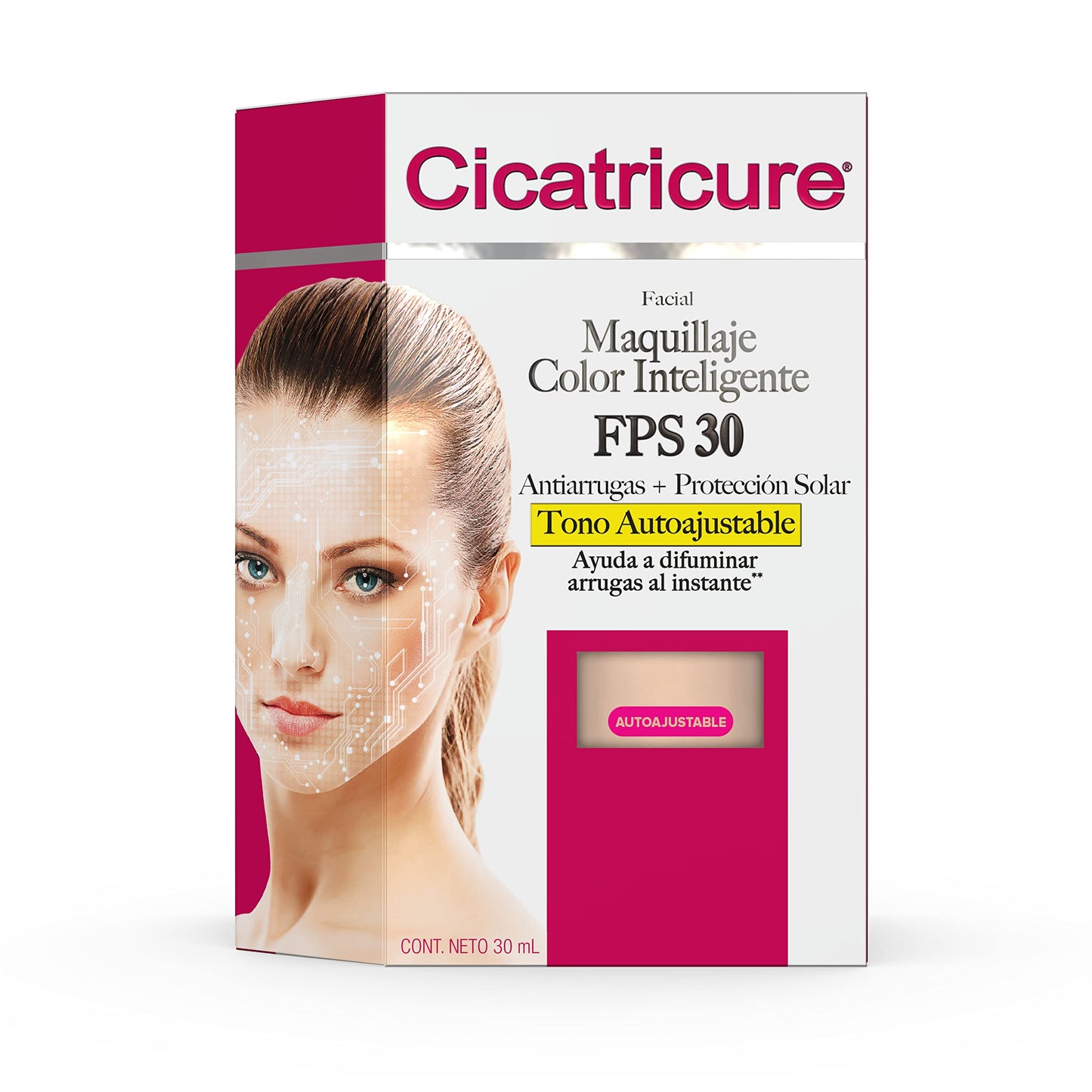 Cicatricure CREMA ANTIARRUGAS, Cara, Cuello y Escote, 12 beneficios en 1, tubo 60 ml + Maquillaje Color Inteligente FPS 50+ 30 ml