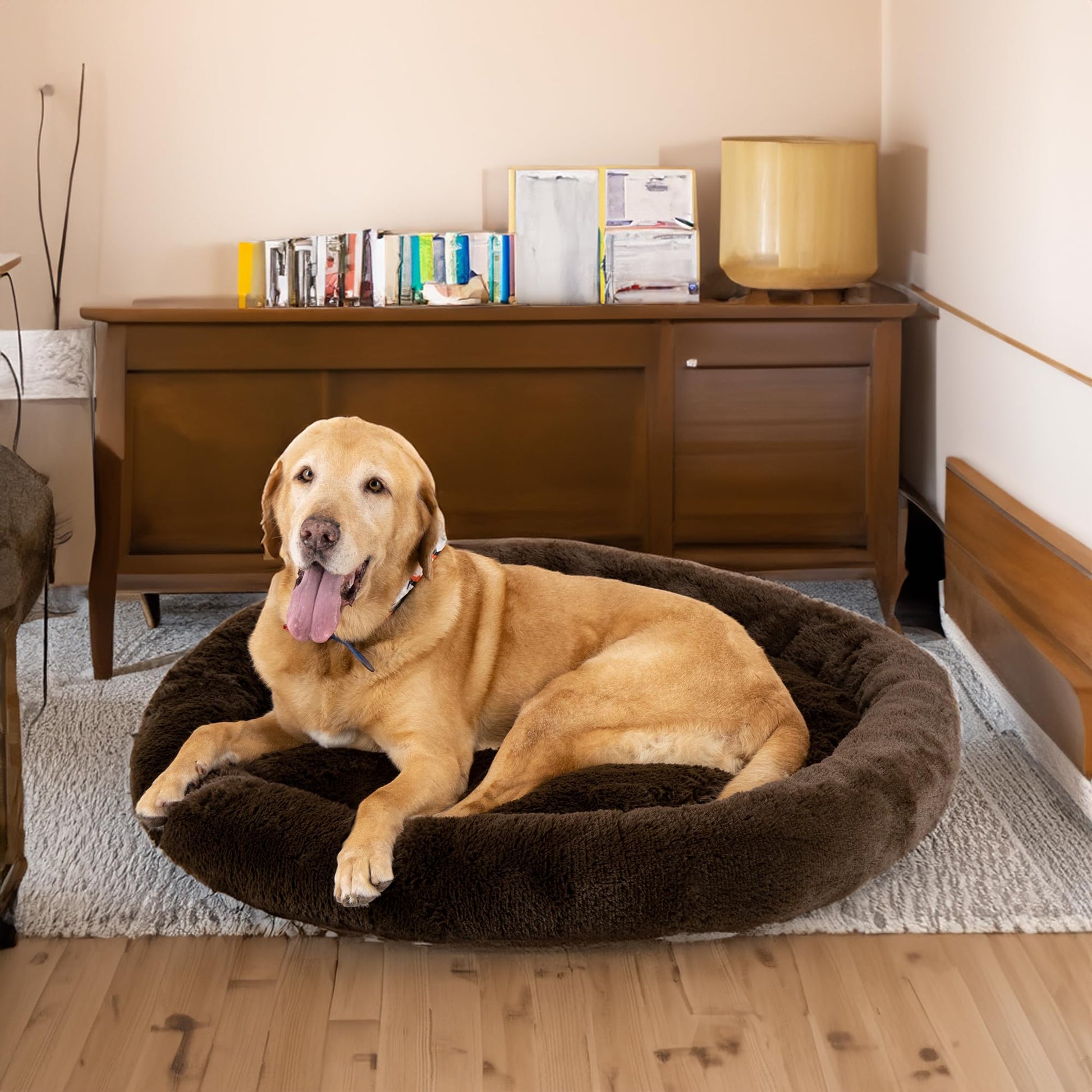 Cama para Perro PETS APPAREL HILLS Café Tipo Dona Anti Estrés XX-Large
