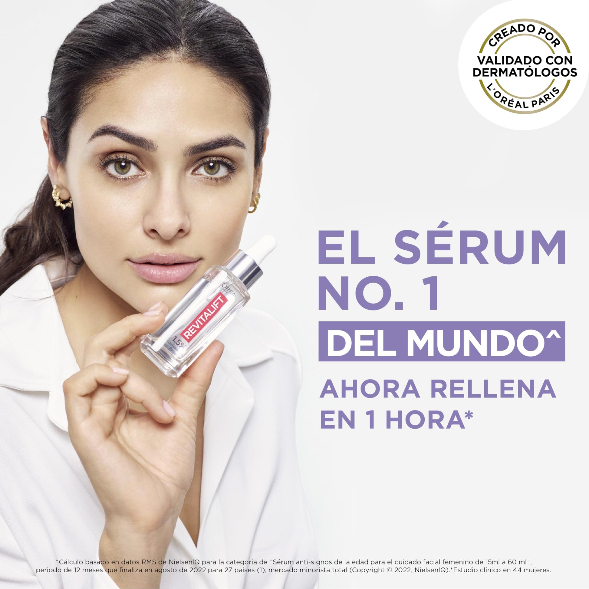 L'Oréal Paris Kit Serum Facial Revitalift Ácido Hialurónico, Crema de Ojos y UV Defender Anti-brillo