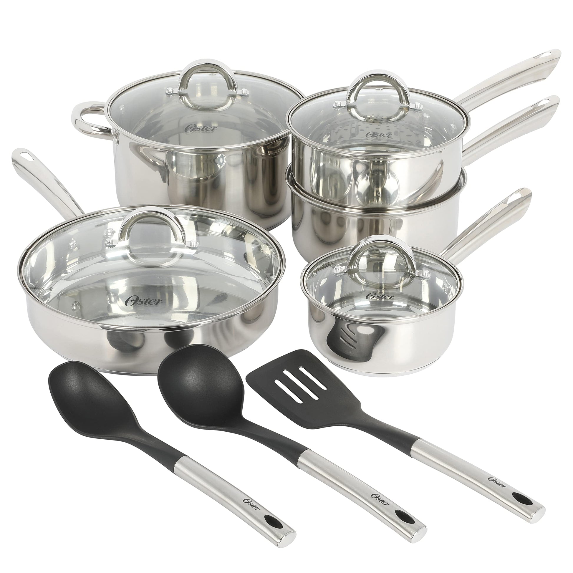 Juego de Utensilios de Cocina Oster Sangerfield Acero Inoxidable con Herramientas de Cocina