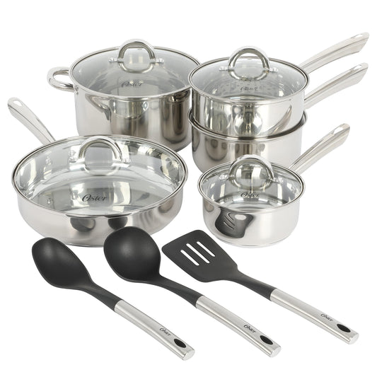 Juego de Utensilios de Cocina Oster Sangerfield Acero Inoxidable con Herramientas de Cocina