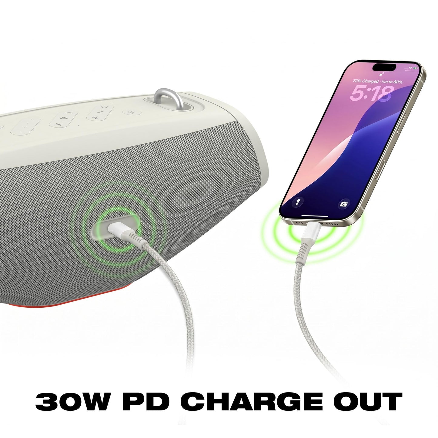 Skullcandy Barrel Mini altavoz inalámbrico Boombox, Bluetooth 5.3, impermeable IPX7, batería de 12 horas, luces LED, multienlace, altavoz portátil para exteriores con verdadero estéreo inalámbrico