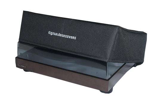 Cubierta Antipolvo para Tocadiscos Fluance Negra Antiestática Resistente al Agua de Tela Premium