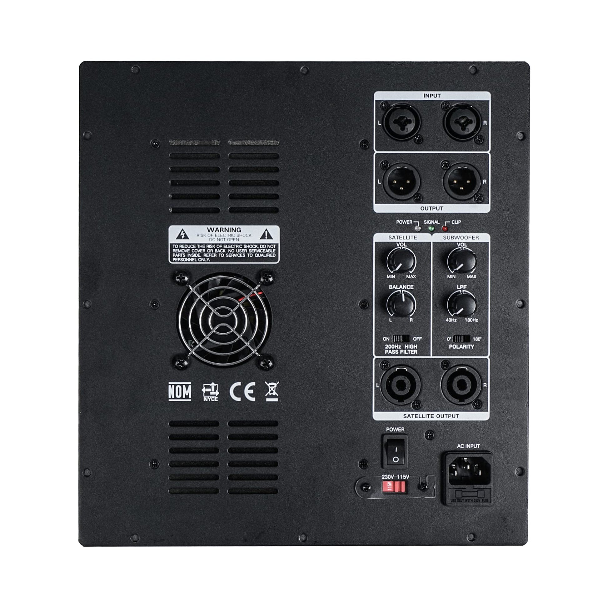 Sound Town - Amplificador de placa clase D para gabinetes de subwoofer PA DJ, con salidas de altavoz, LPF (STPA21-710)