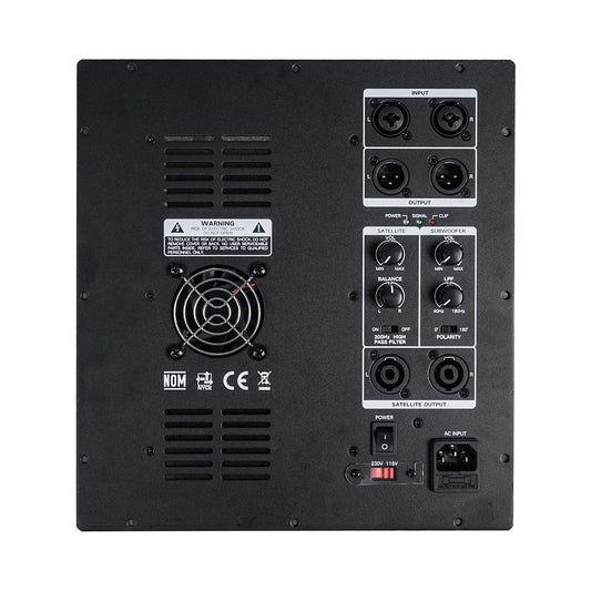 Sound Town - Amplificador de placa clase D para gabinetes de subwoofer PA DJ, con salidas de altavoz, LPF (STPA21-710)
