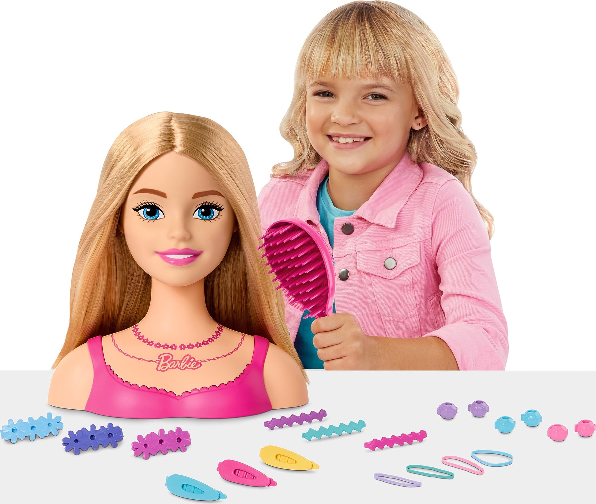 Barbie Styling Head Muñeca Cabello Rubio para niñas de 3 años en adelante
