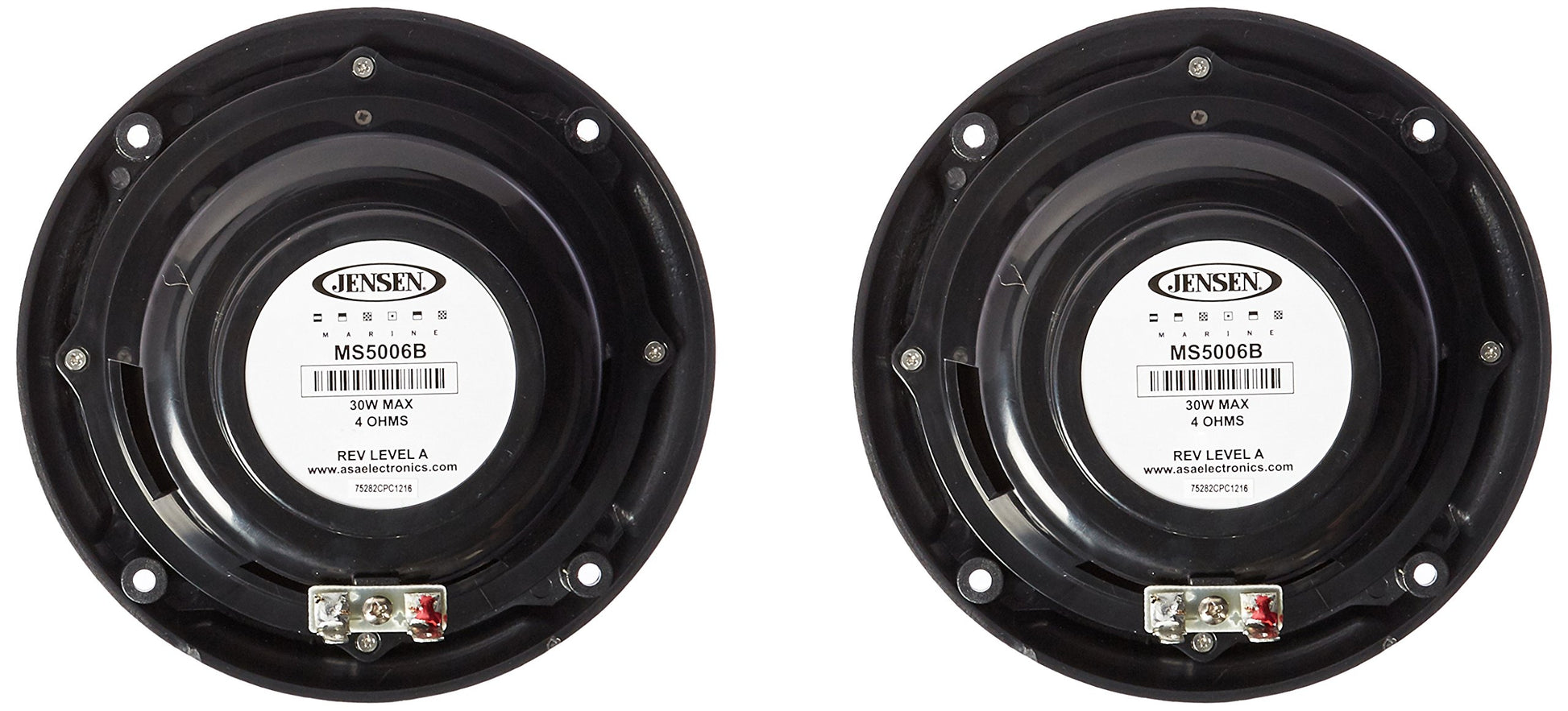 ASA Electronics Jensen MS5006B - Altavoz de Doble Cono (Impermeable), Color Negro