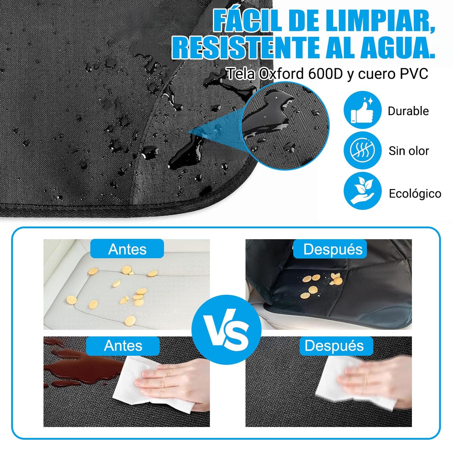 COSTRN Cubre Asientos para Auto Juego de 2 Piezas Oxford