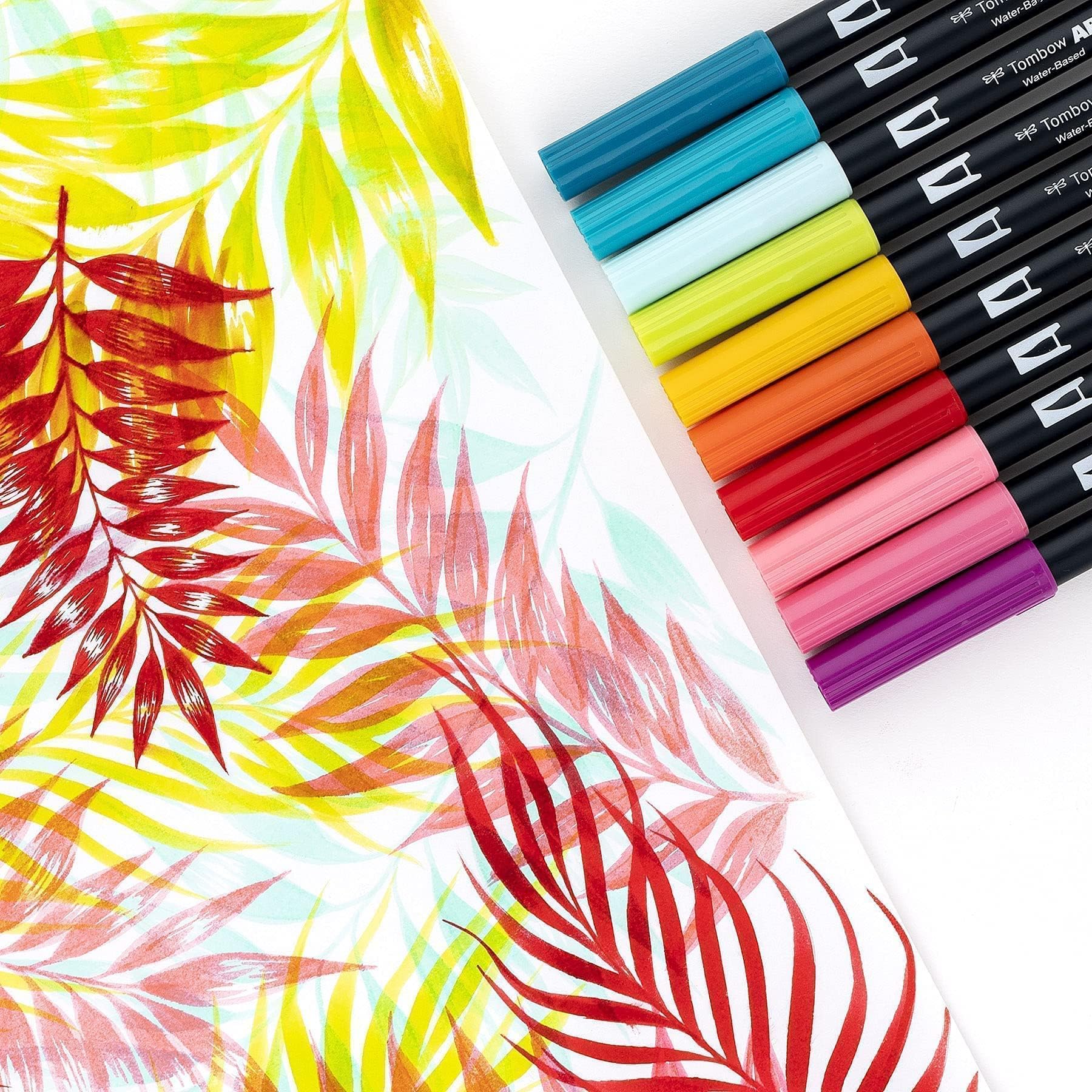 Marcadores Artísticos Doble Pincel Tombow Tropical Brillantes paquete de 10