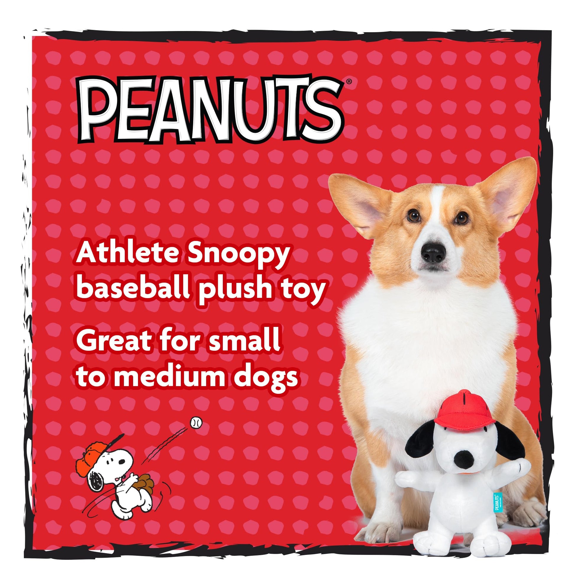 Juguete de Peluche Peanuts for Pets Beige chirriante y masticable para Perros Grandes, Medianos y Pequeños