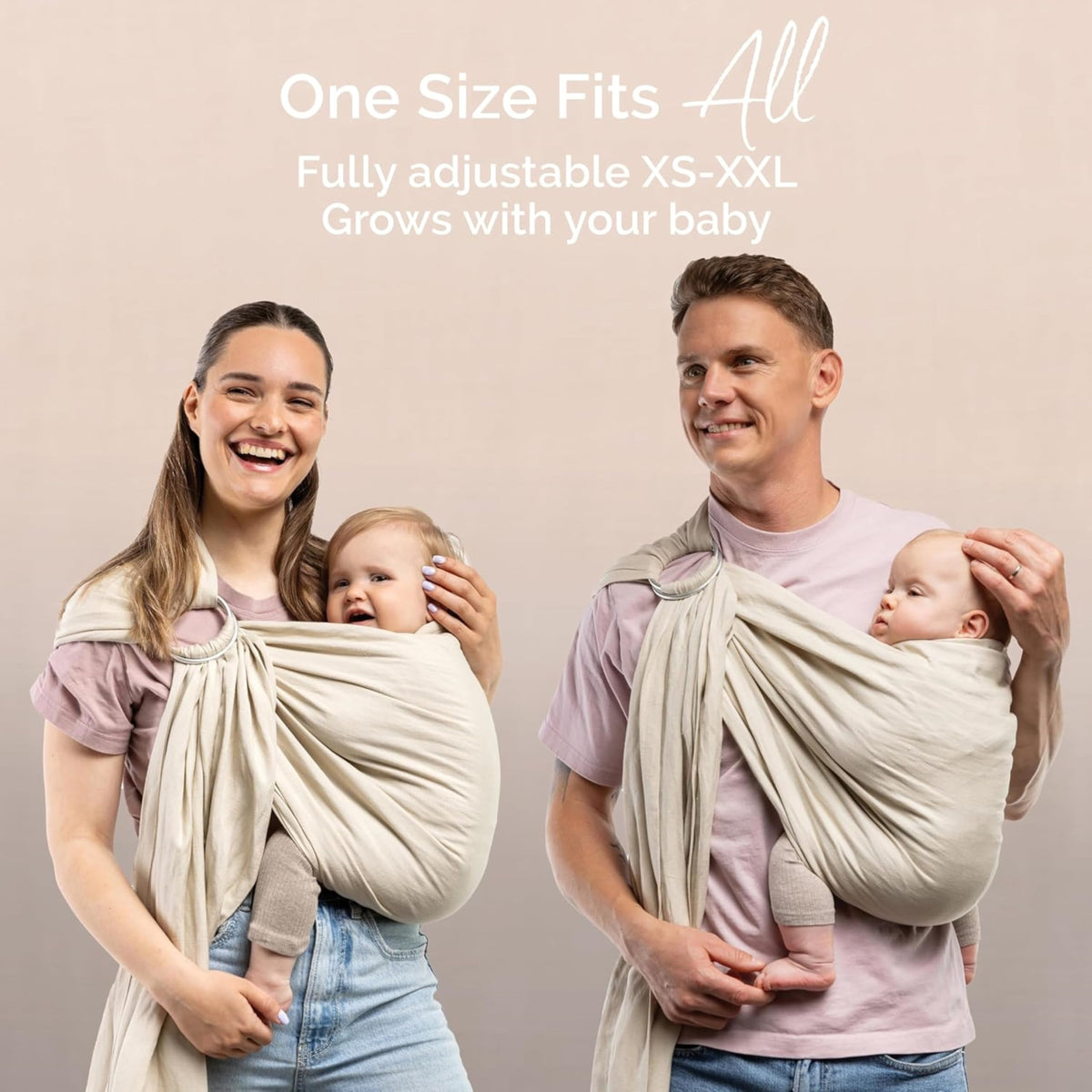 Boba - Portabebés para recién nacidos a niños pequeños, ligera y transpirable, bambú y lino, para verano, ergonómica, cadera, saludable frente y cadera, tamaño único, 8-35 libras (panapas)