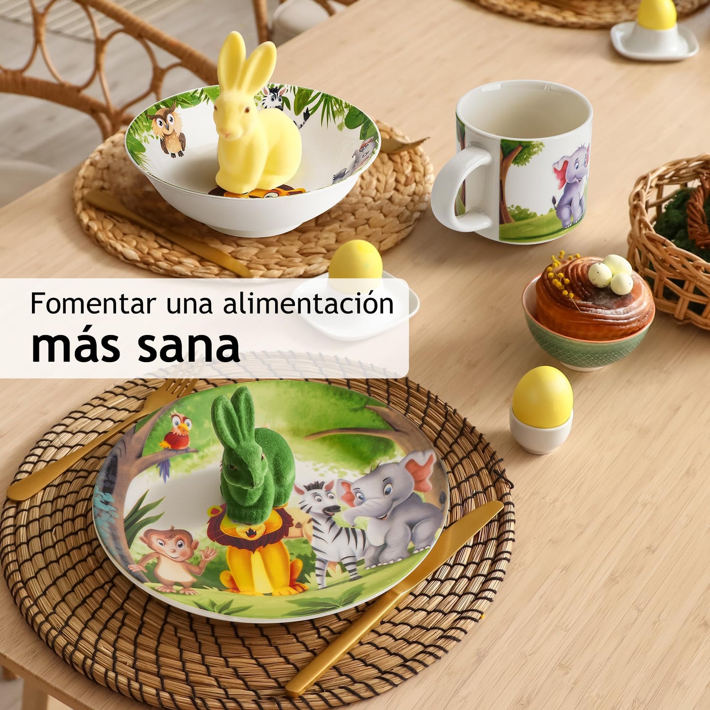 Juego de Vajilla Infantil MIAMIO Selva para Niños e Infantes