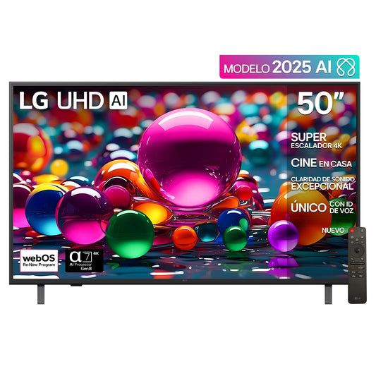 LG Pantalla 50 Pulgadas UHD AI UA8050 4K Smart TV 2025