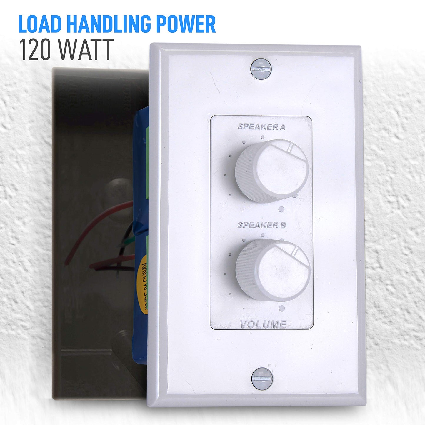 Control de Volumen de Altavoz Pyle Blanco para Audio en el Hogar Inteligente de 2 Canales