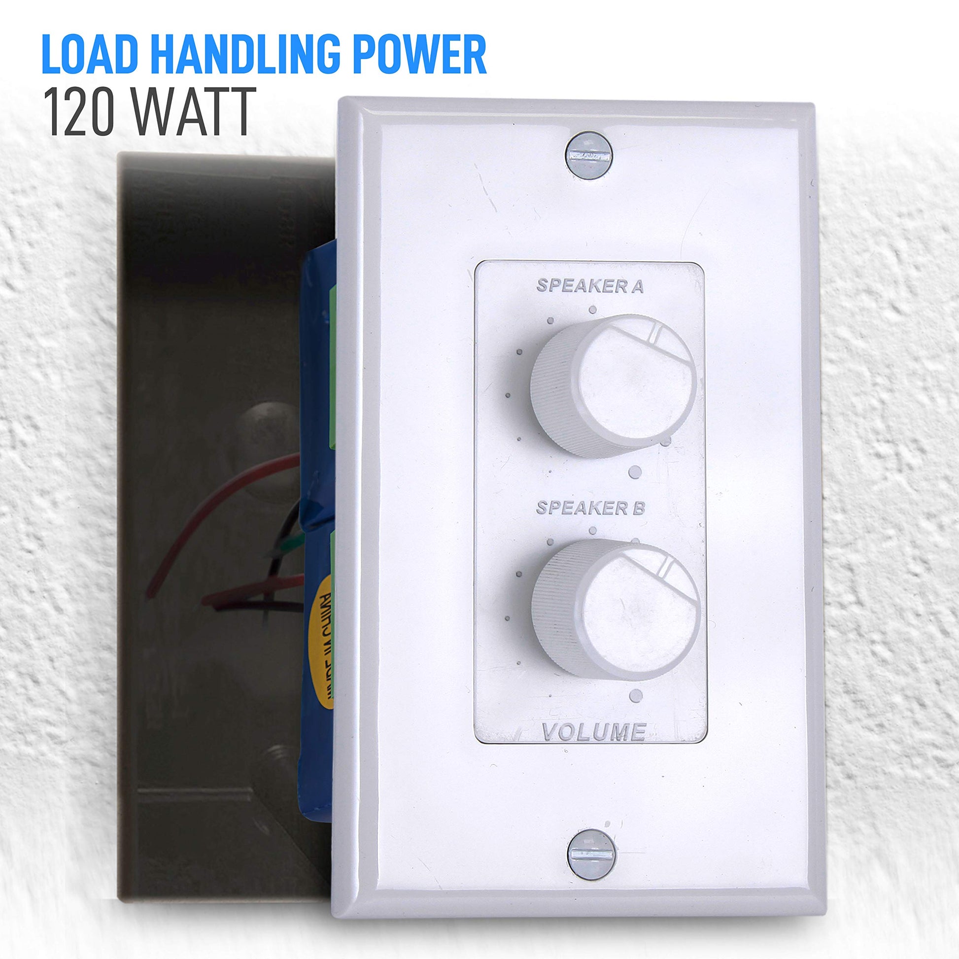 Control de Volumen de Altavoz Pyle Blanco para Audio en el Hogar Inteligente de 2 Canales